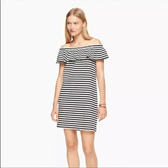 black and white striped dress off the shoulder Noura Off Shoulder Stripe Bandage Dress  Mew Mews